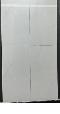 Grades de cerâmica Carrara branca brilhantes polidas para parede do chão 600x1200mm tijolo de fogo para sala de estar
