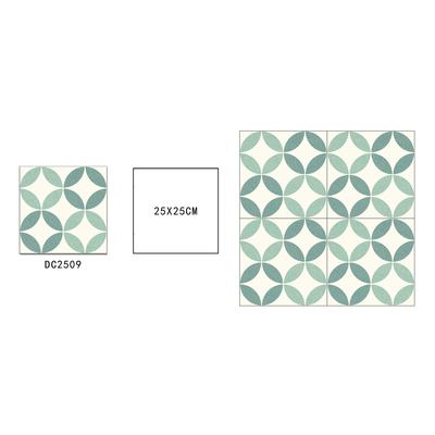 Telhas de parede duráveis verde claro para quarto e antibacteriano 250x250mm telhas de piso interiores para sala de estar