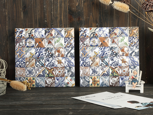 Telhas de azulejo 300x300mm para banheiro e parede durável Telhas rústicas de cerâmica para hotel