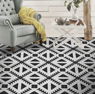 Grau AAA preto e branco resistente a arranhões 200x200mm piso cerâmica azulejos rústicos para sala de estar e banheiro
