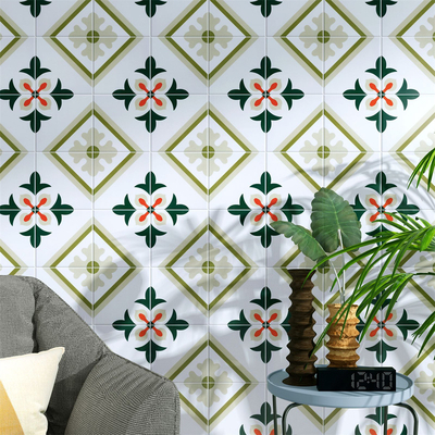 Grão e Vermelho 20x20cm azulejos interiores e azulejos rústicos cerâmicos antiderrapagem para sala de jantar