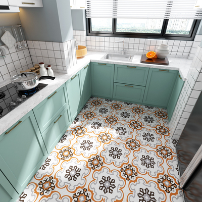 Flores de tijolo de fogo Marrom e cinza 20x20cm Piso e parede azulejos rústicos de cerâmica para banheiro e cozinha