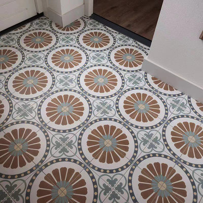 Chapas de chão resistentes a arranhões de 200x200mm, castanhas e azuis, para cozinha e chapas rústicas de cerâmica duráveis, para quarto