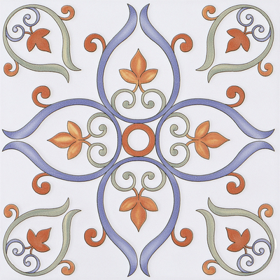 Azulejo Rústico Cerâmico Branco Azul 20x20cm Classe AAA Piso Parede