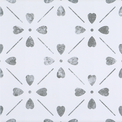 20x20cm branco resistente ao desgaste azulejos de piso floral cerâmico rústico para banheiro e azulejos de parede antiderrapante para sala de estar