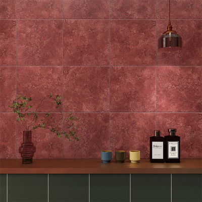 Resistente a ácidos vermelhos 200x200mm Pavimento interior azulejos rústicos de cerâmica para quarto e banheiro