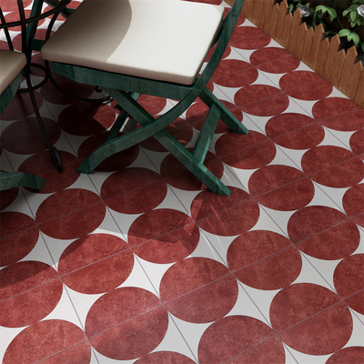 SGS vermelho 200x200mm Parede resistente ao desgaste azulejos cerâmicos rústicos e azulejos do chão para restaurante e sala de estar