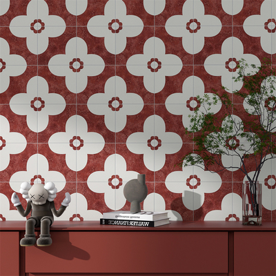 Carvalho cerâmico rústico para interior 20x20cm para varanda e azulejos resistentes a arranhões para decoração