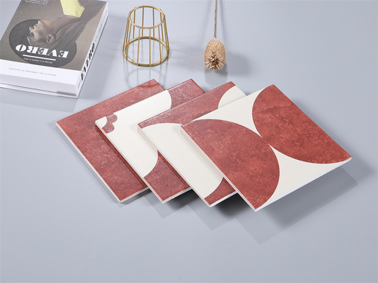 Resistente ao desgaste Vermelho 20x20cm Interior Piso Cerâmico Rustico Chapas Para Sala de Jantar E Casa 4 estilos