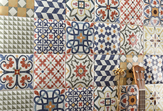 Ornamentação de parede, 152x152mm azulejos de porcelana de parede de interior misturados brilhantes para sala de estar, fundo e balcão