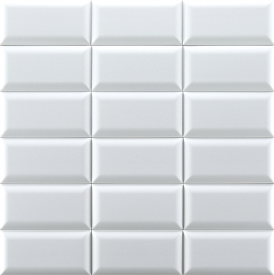 Chapas de azulejo branco 75x152mm Chapas de cerâmica brilhante para banheiro e cozinha