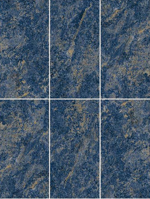 Azul escuro 600x1200mm Exterior Parede de cortina vidrada polida porcelana para jardim e hotel