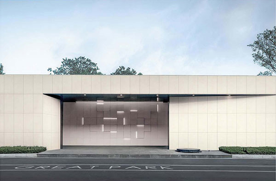 Eco-friendly resistente ao desgaste areia branca bege 600x1200mm Matte exterior porcelana telha de parede cortina para hotel e parque