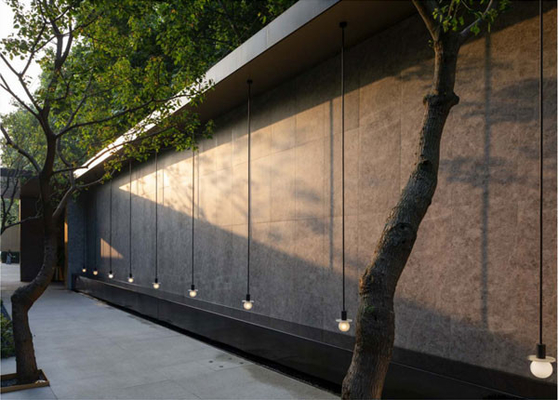 Resistente ao desgaste cinza fosco Antigo Parede de cortina exterior Tejo de fundo 60x120cm Para parque e terraço