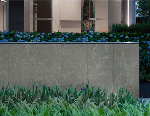 Teixeira de parede de cortina cinza vidrada semi-polida 600x1200mm para centro comercial e projeto