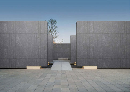 Azulejo de pedra exterior antigo fosco cinza escuro 600x1200mm