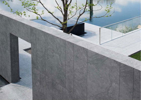 Não desvanecer mural cinza 1200x600mm parede de cortina exterior telhas grossas para renovação
