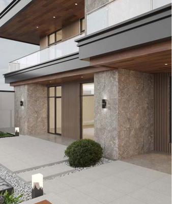 Pedra natural de tijolo de mármore superfície amarelo claro 120x60cm parede de cortina externa telhas espessas para edifícios