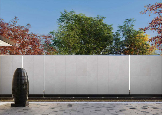 Azulejo de pedra para exterior cinza claro cimento 600x1200mm, mate