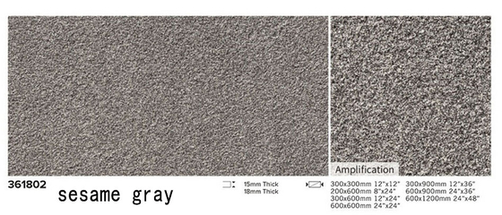 Resistente preto 1200x600x15mm superfície inflamada pavimentação de piso exterior telha para pátio