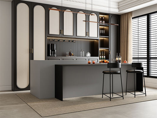 Laje de Pedra Sinterizada Cinza Fosco 1420x2700mm Piso Interno