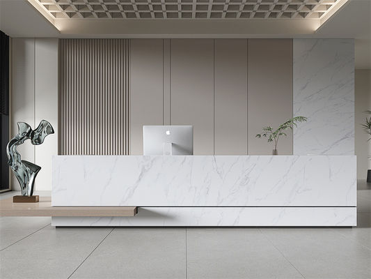 Chapa de pedra sinterizada branca de 1420x2700 mm para pavimentos interiores