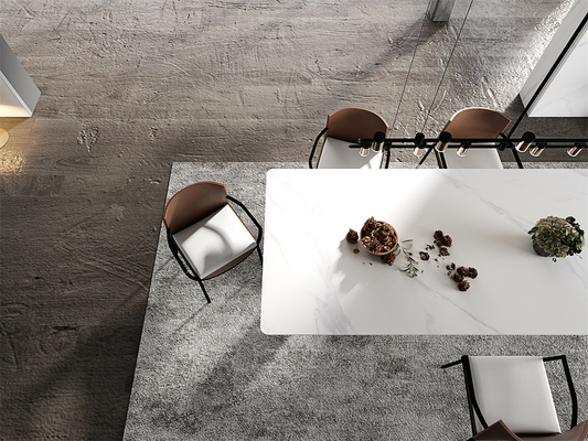 Pavimento interior 1420x2700mm Chapas de mármore de porcelana para o projeto E SGS Branco moderno de porcelana chapa de pedra sinterizada para a renovação