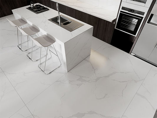 1420x2700mm Matt Carrara Branco Chapa de Pedra Sinterizada