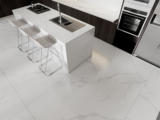 Chapas de mármore branco e 1420x2700mm Matt vidrado porcelana sinterizada Chapas de pedra para fundo