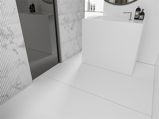 Branco puro 1420x2700mm Matt Parede exterior de porcelana Laje de pedra sinterizada e grandes lajes para decoração e sala de jantar