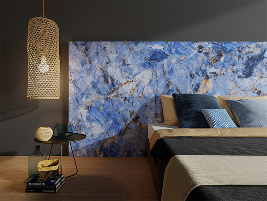 1600x3200mm Porcelana de parede polida SGS Chapas de pedra sinterizadas e chapas de rocha de porcelana para shopping e reconstrução