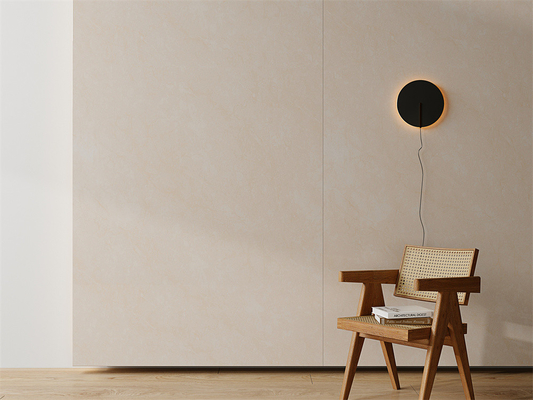 Linho Beige 160x320cm Porcelana polida vidrada Chapa de pedra sinterizada para sala de estar resistente ao desgaste