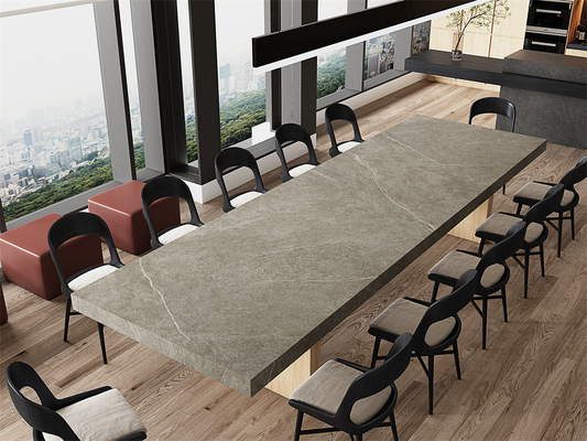 Grão Matt 1600x3200mm Porcelana vidrada Lâmina de pedra sinterizada e azulejos interiores antibacterianos para design de escritório