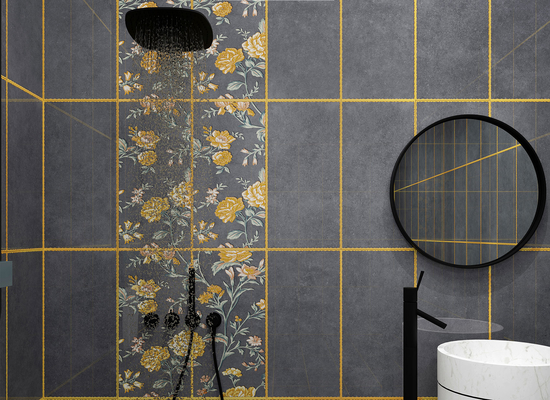 Telhas cinza escuro tijolo de madeira 300x600mm Telhas de cerâmica de parede e telhas de interior para decoração