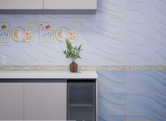 Telhas azuis claras 30x60cm Telas de cerâmica sem desbotar e telhas de parede interior para chuveiro