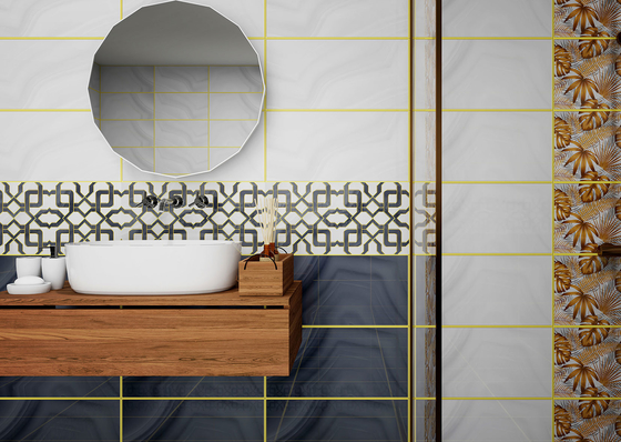 Azulejos de parede de argila cinza de tijolo refratário de 300x600mm para design de hotel
