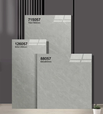 Marble Look Polido vidrado porcelana azulejos e cinza 750x1500mm elegantes azulejos de chão para sala de estar e casa de banho