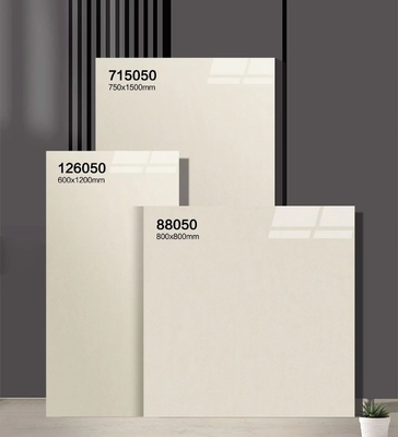 Telhas de porcelana polida e vidrada AAA de grau bege e telhas antiderrapante de 750x1500mm para banheiro e sala de estar