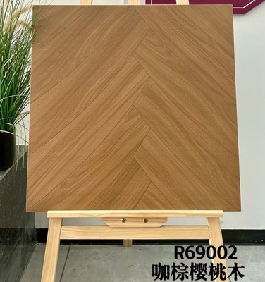 Herringbone 600x600mm azulejos de cerâmica de madeira marrom e azulejos de piso vintage para sala de estar
