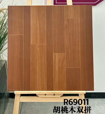 600x600mm Antiderrapante Grau AAA Retro azulejos de cerâmica de madeira para sala de jantar Marrom