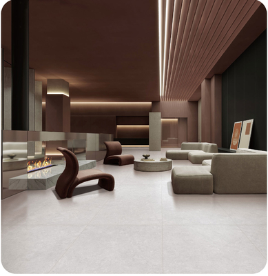 Piso exterior bege 600x1200mm Telhas texturizadas e telhas de porcelana antibacteriana para sala de estar e cozinha