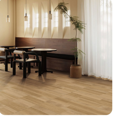 Azulejo de porcelana com efeito madeira marrom 600x1200mm, Grau AAA