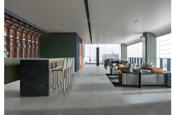 Piso Interior Impressionante Rosto de Bebê Chapa de Porcelana Vidreada E Chapas Cinza 600x1200mm Para Design E Restaurante