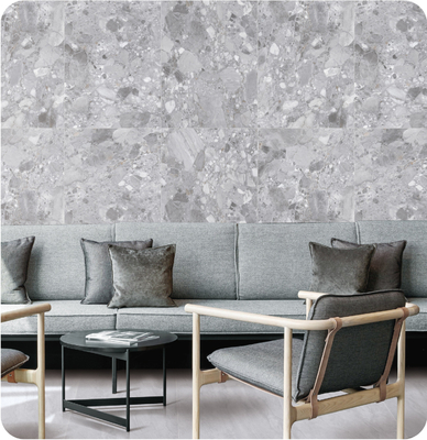 Grau 750x1500mm azulejos de parede exterior e piso interior impressionante terraço cara de bebê azulejos de porcelana vidrados para edifícios e restaurantes