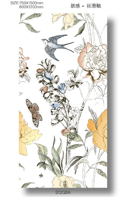 Telhas de parede interior de grau AAA e floret 600x1200mm resistentes ao desgaste Baby Face porcelana de telha para renovação de casa