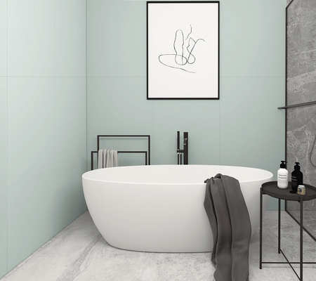 Pedaços retrô de piso exterior verde e porcelana de 48