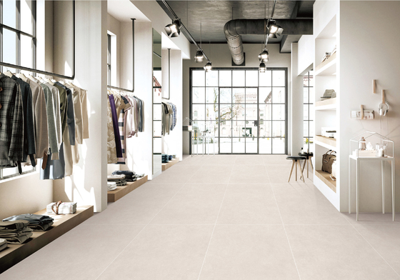 Chapa de piso de porcelana de vidro macia cinza-beige 600x1200mm