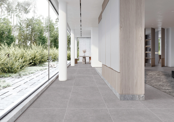 Chapa de porcelana cinza claro com esmaltamento estelar 600x1200mm grau AAA