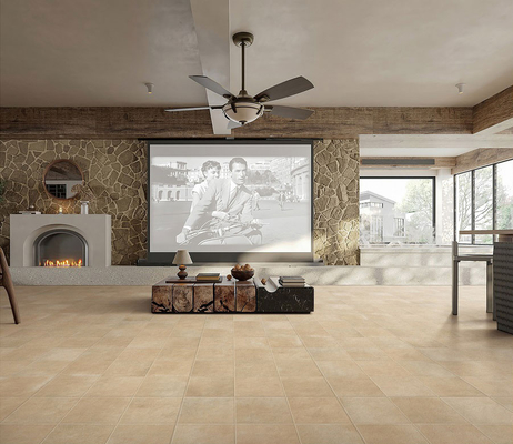 60x60cm amarelo claro piso interior porcelana vidrada macia azulejos de decoração para sala de estar