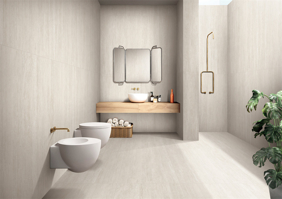 Parede interior com azulejos de porcelana vidrada e azulejos de 600x1200mm antiderrapante para casa